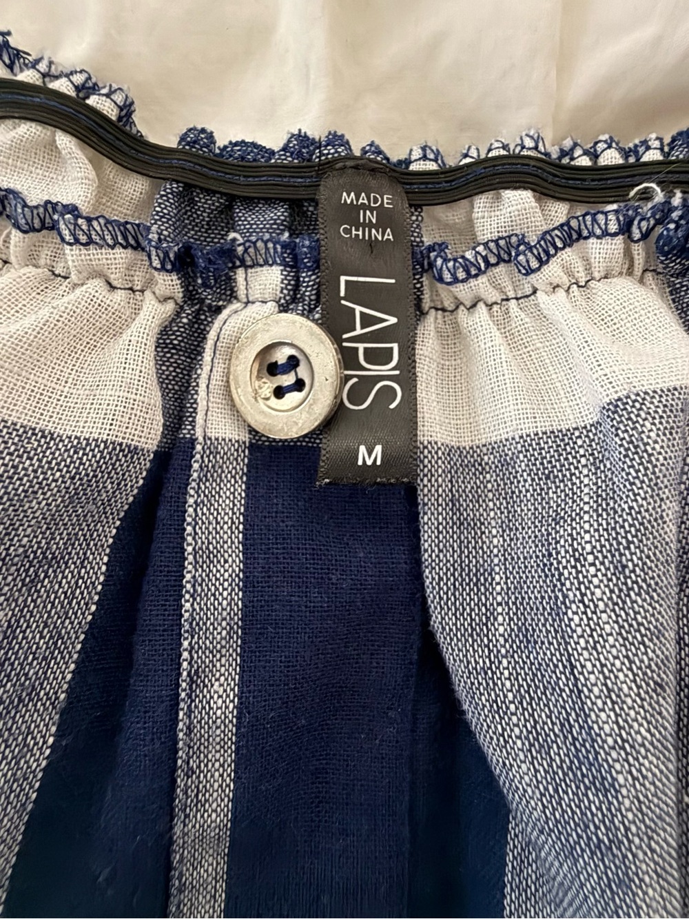 Lapis Navy and White Gingham Maxi Dress - Picture 6 of 6